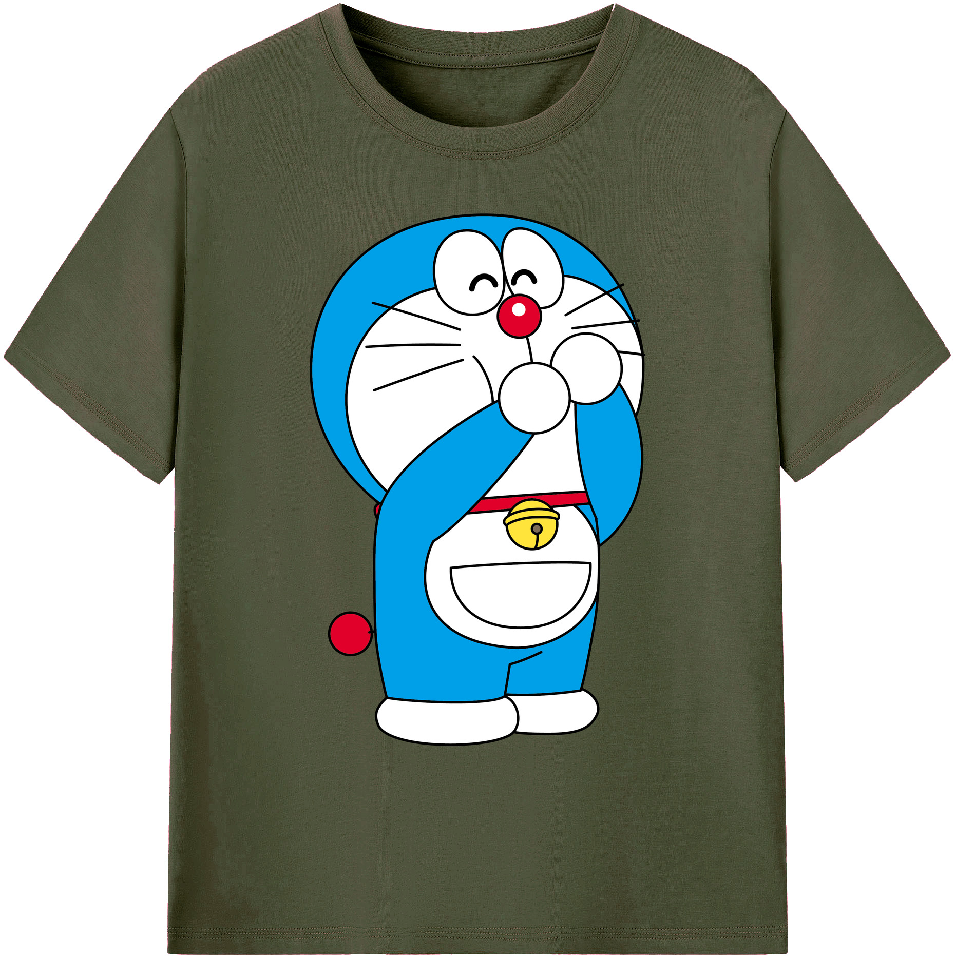 （画像用） ドラえもん Doraemon 綿100％ メンズ半袖Tシャツ｜肌触りやわらか＆通気性